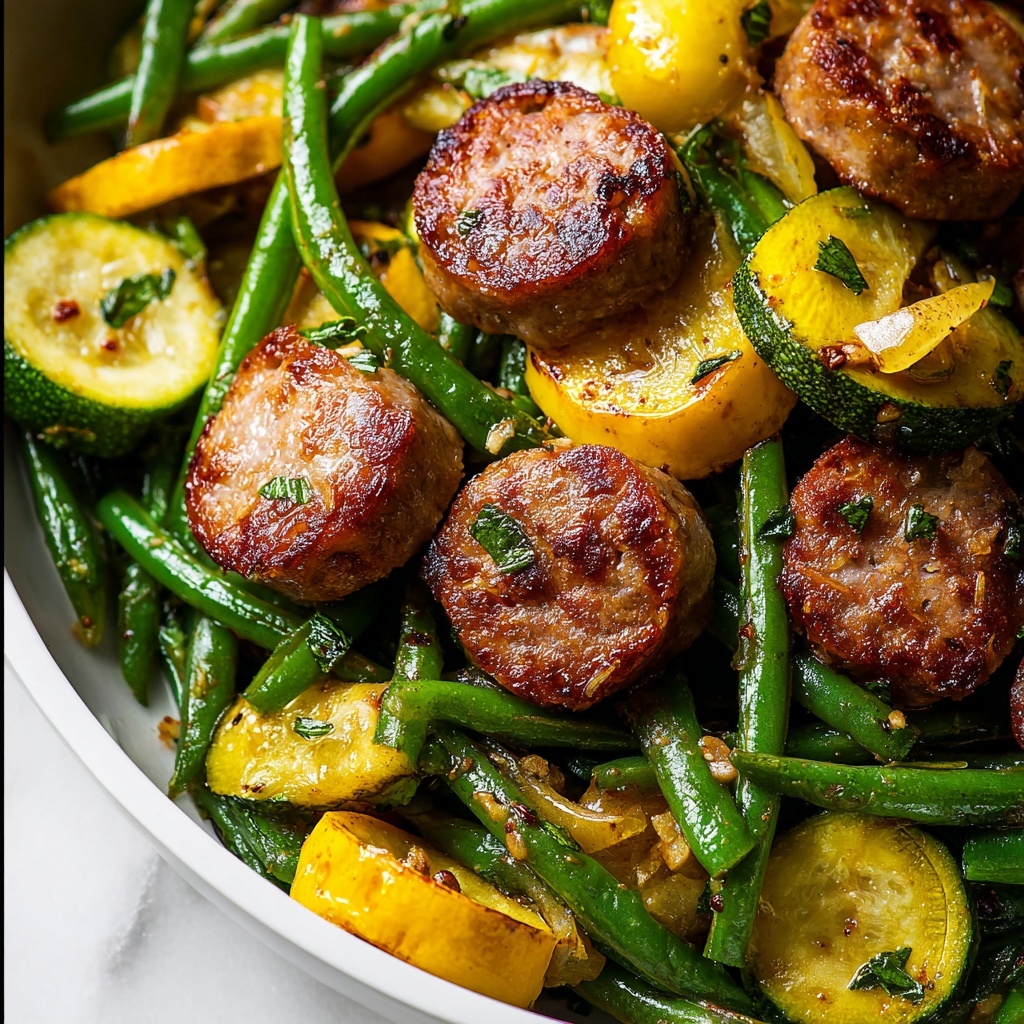 Air Fryer Sausage with Vegetables Recipe - Recipe Image