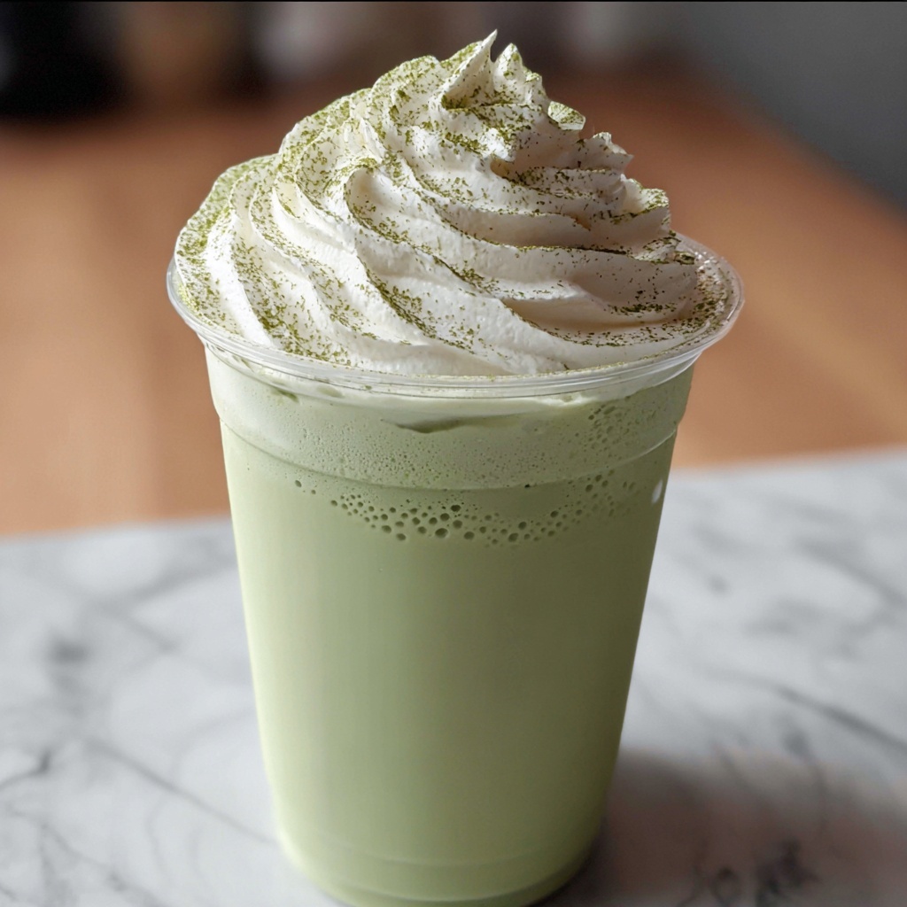 Creamy Matcha Frappe Recipe - Recipe Image