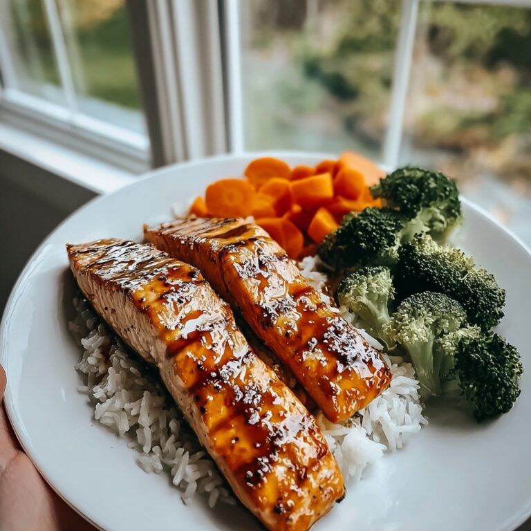 Salmon Teriyaki with Steamed Rice Recipe
