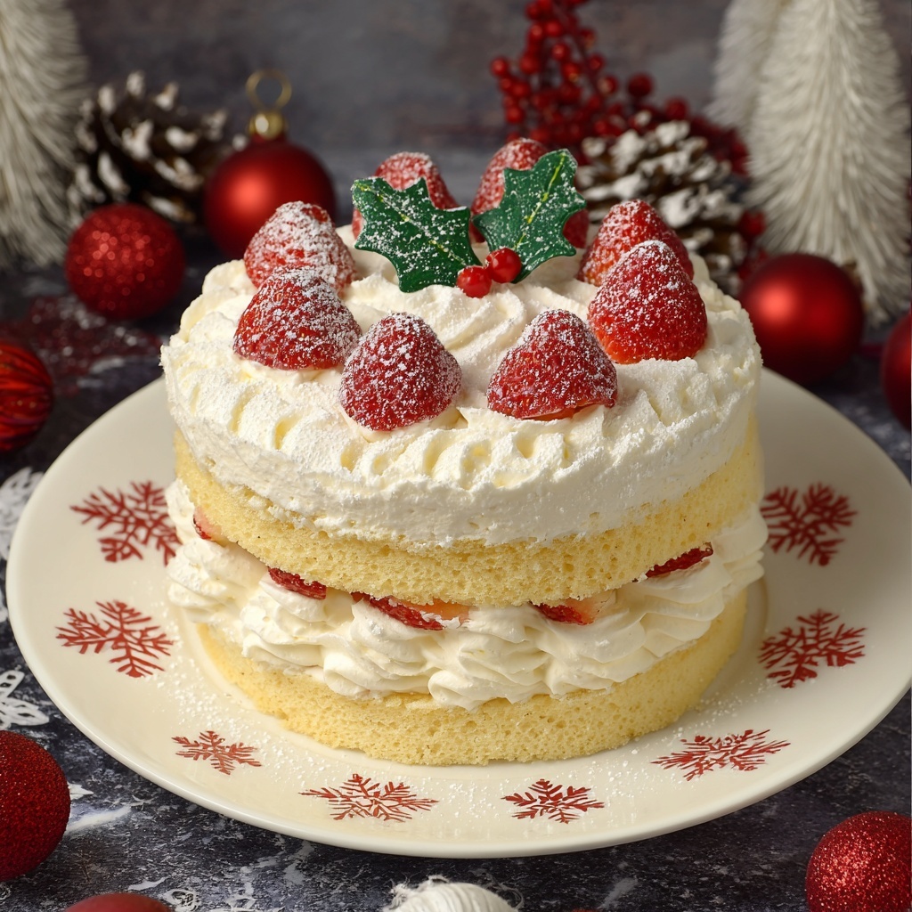 Japanese Strawberry Shortcake Recipe - Recipe Image