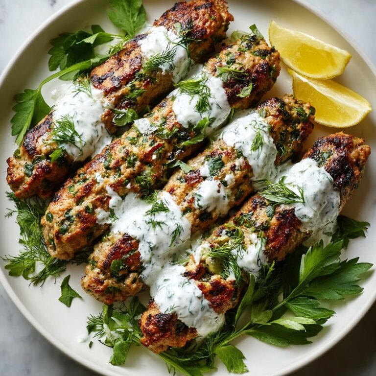 Grilled Chicken Kofta with Garlic Yogurt Sauce Recipe