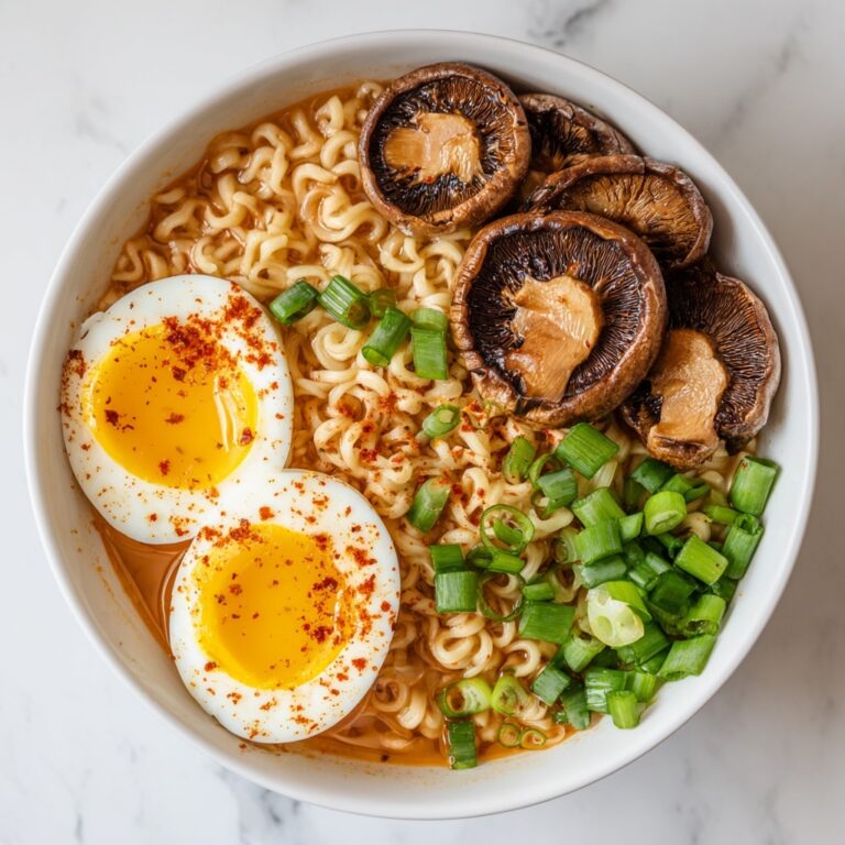 Creamy Ramen with Ground Beef and Soft-Boiled Eggs Recipe