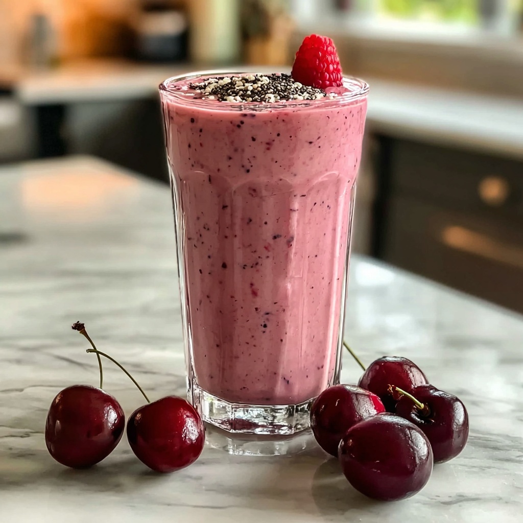 Delicious Cherry Smoothie for Quick Gut Health Boost Recipe - Recipe Image