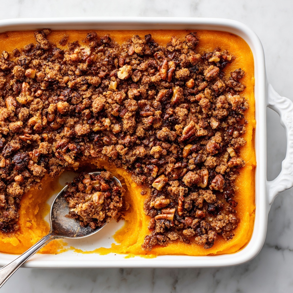 Sweet Potato Casserole with Pecan Streusel Topping Recipe - Recipe Image