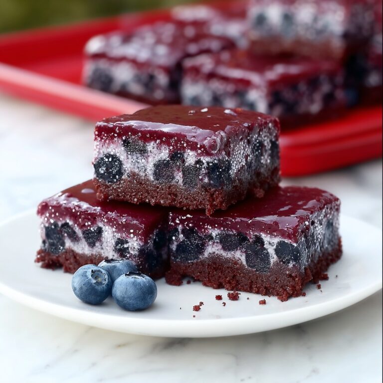 Glazed Blueberry Brownies Recipe