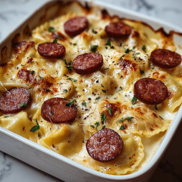 Crockpot Pierogi Casserole with Kielbasa Recipe