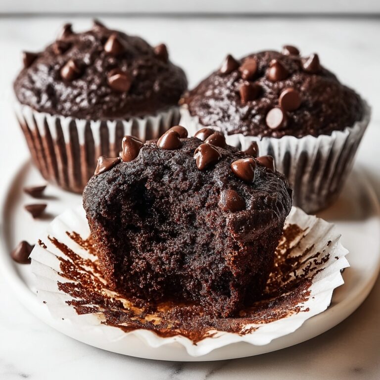 Healthy Double Chocolate Zucchini Muffins Recipe