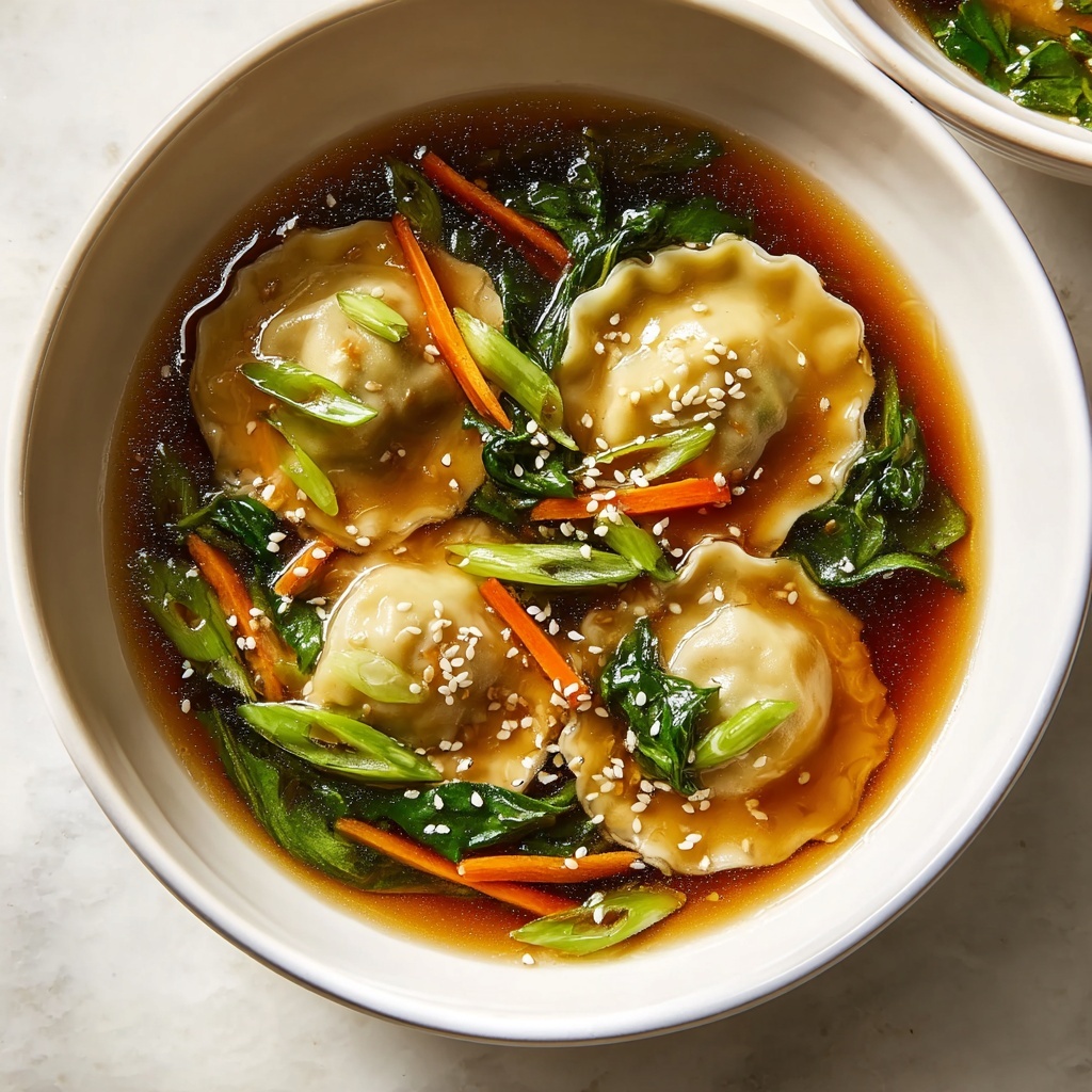 Cozy Beef Potsticker Soup: A Warm, Delicious Embrace - Recipe Image