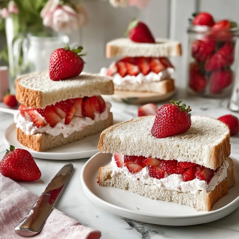 Creamy Strawberry Bliss: Summer Tea Sandwiches