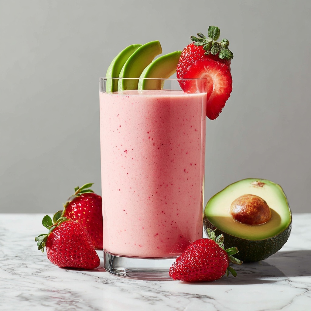 Strawberry Avocado Smoothie - Recipe Image
