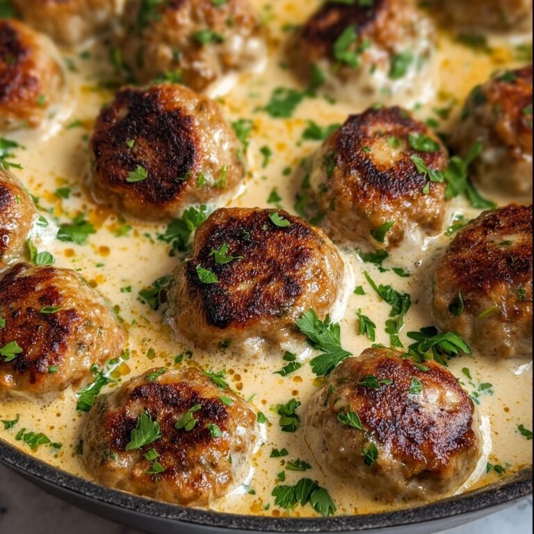 Amazing Keto Turkey Meatballs in a Creamy Parmesan Sauce Recipe
