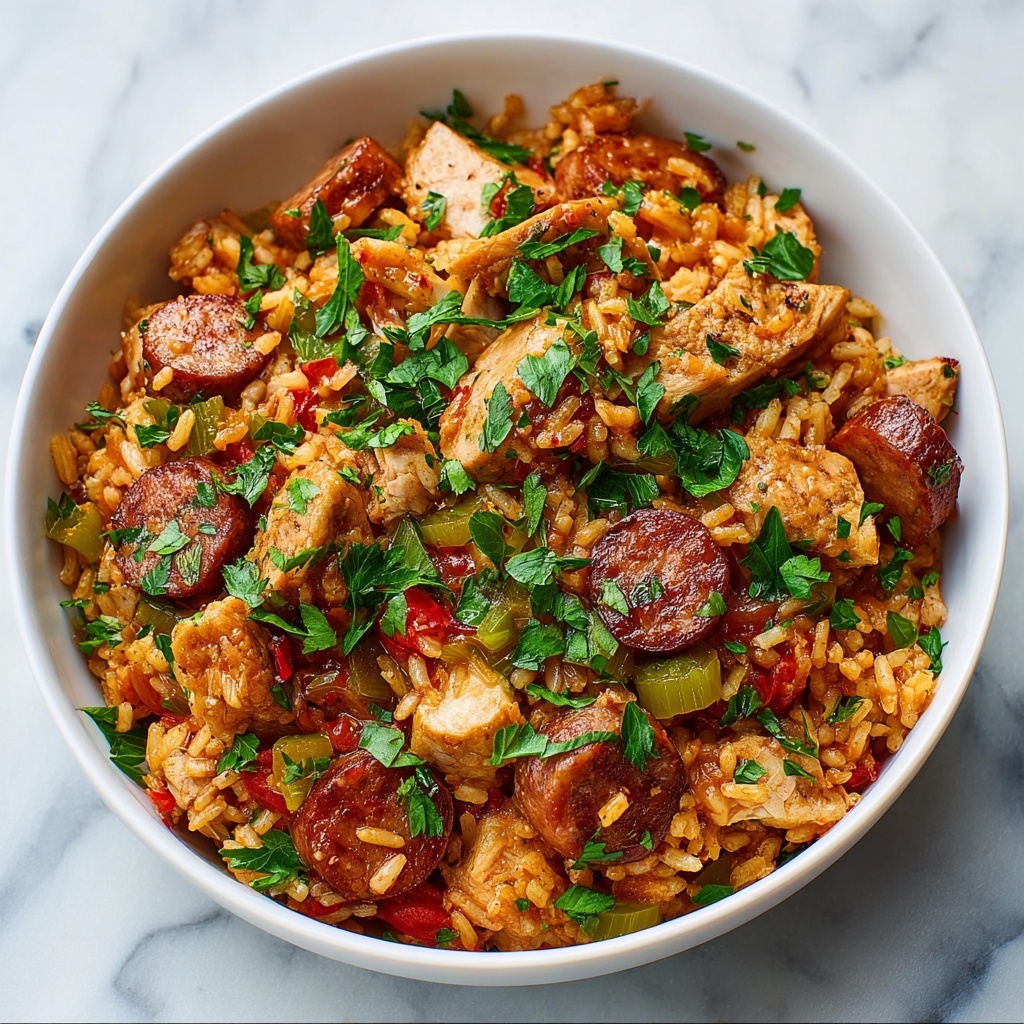 Creamy Cajun Chicken and Sausage Jambalaya Recipe - Recipe Image