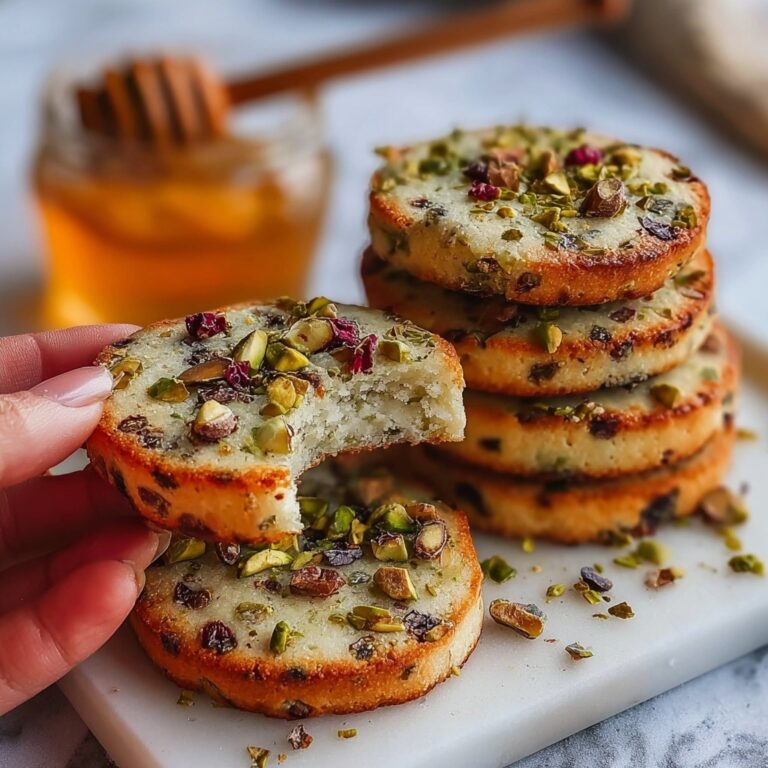 Salty Smoked Pistachio and Honey Shortbread Cookies Recipe