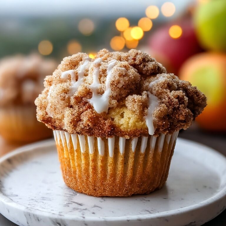 Easy Apple Cinnamon Muffins with Streusel Topping and Glaze Recipe