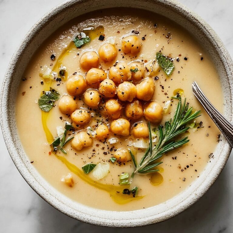 Easy Garlic Chickpea Soup Recipe
