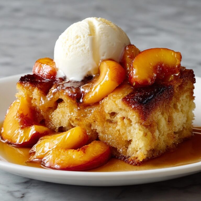 Peach Cobbler French Toast Bake: Golden, Creamy Bliss! Recipe