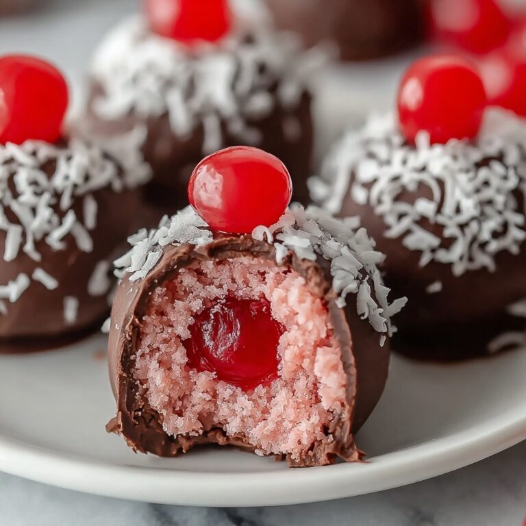 Chocolate Maraschino Cherry Coconut Truffles Recipe