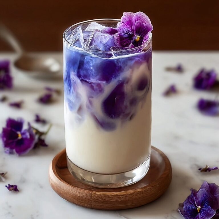 Iced Butterfly Pea Flower Tea Latte Recipe