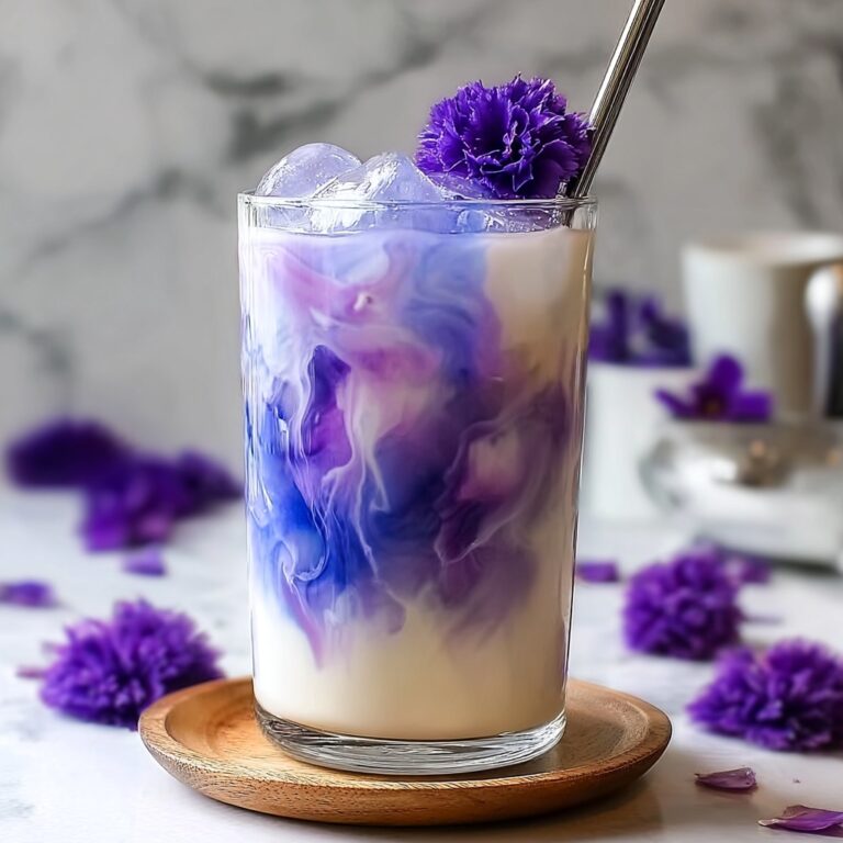 Iced Butterfly Pea Flower Tea Latte Recipe