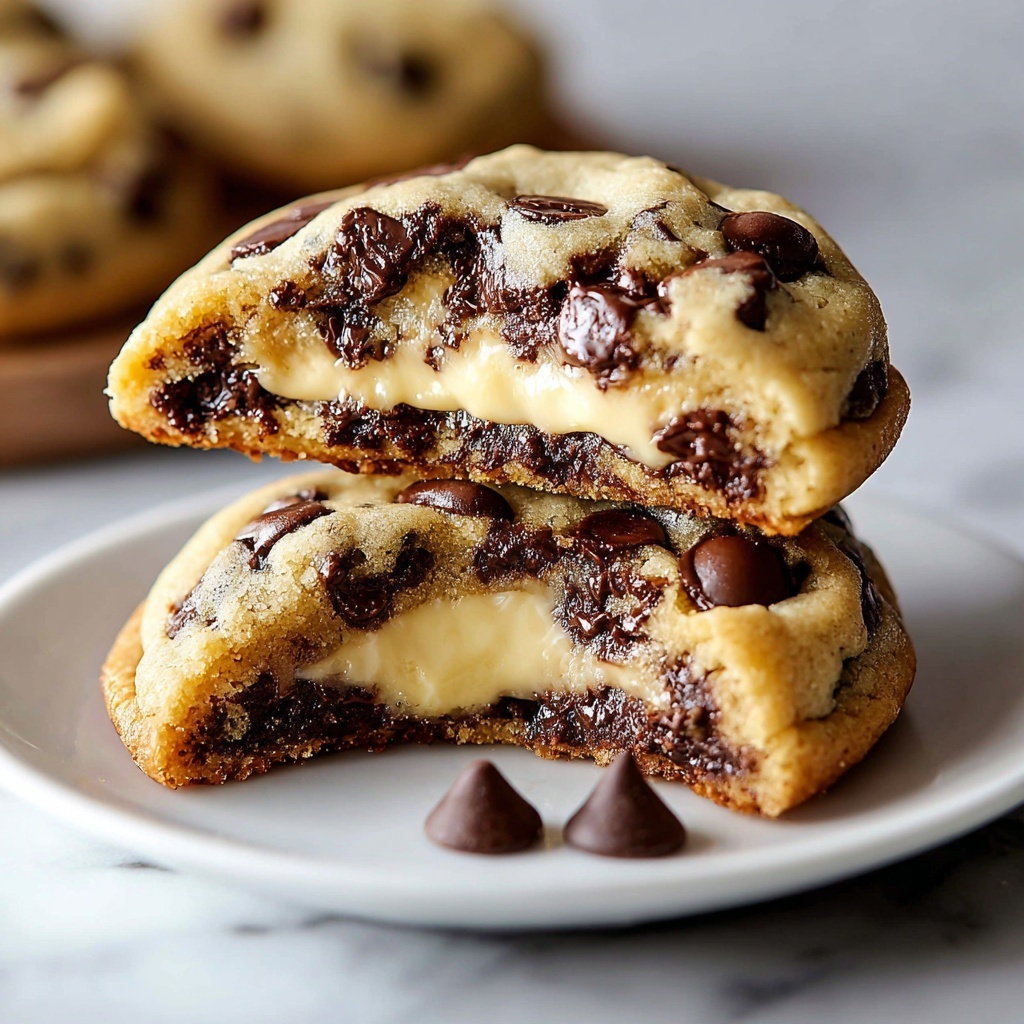 Cheesecake Stuffed Chocolate Chip Cookies Recipe - Recipe Image