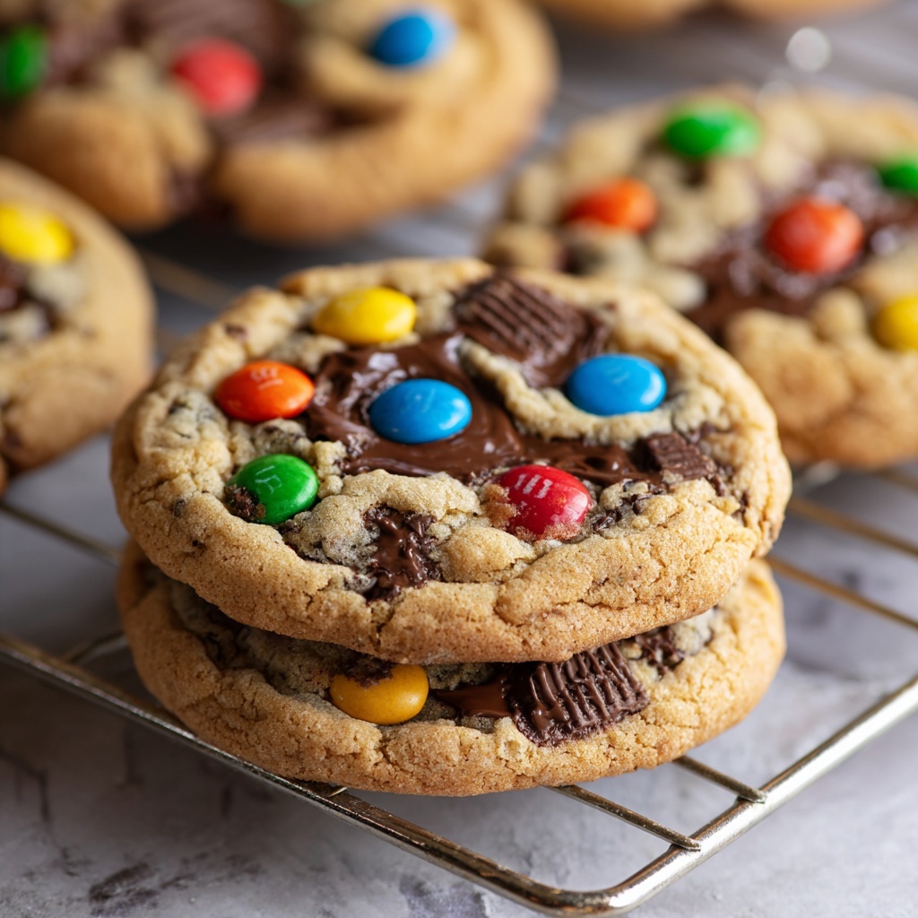 Soft and Chewy Triple Chocolate M&M Cookies Recipe - Recipe Image