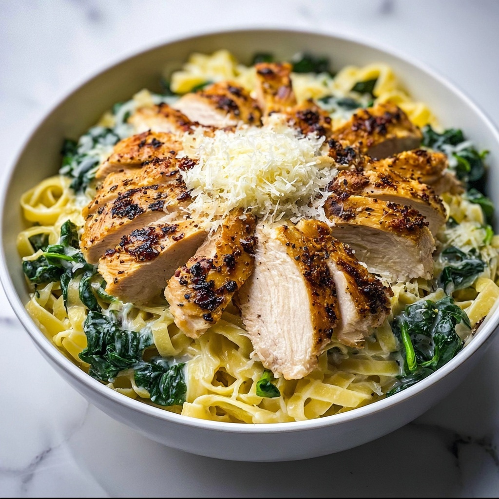 Creamy Chicken Florentine Pasta Recipe - Recipe Image