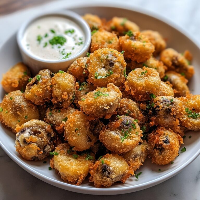 Crispy Fried Mushrooms with Cool Ranch Dip Recipe