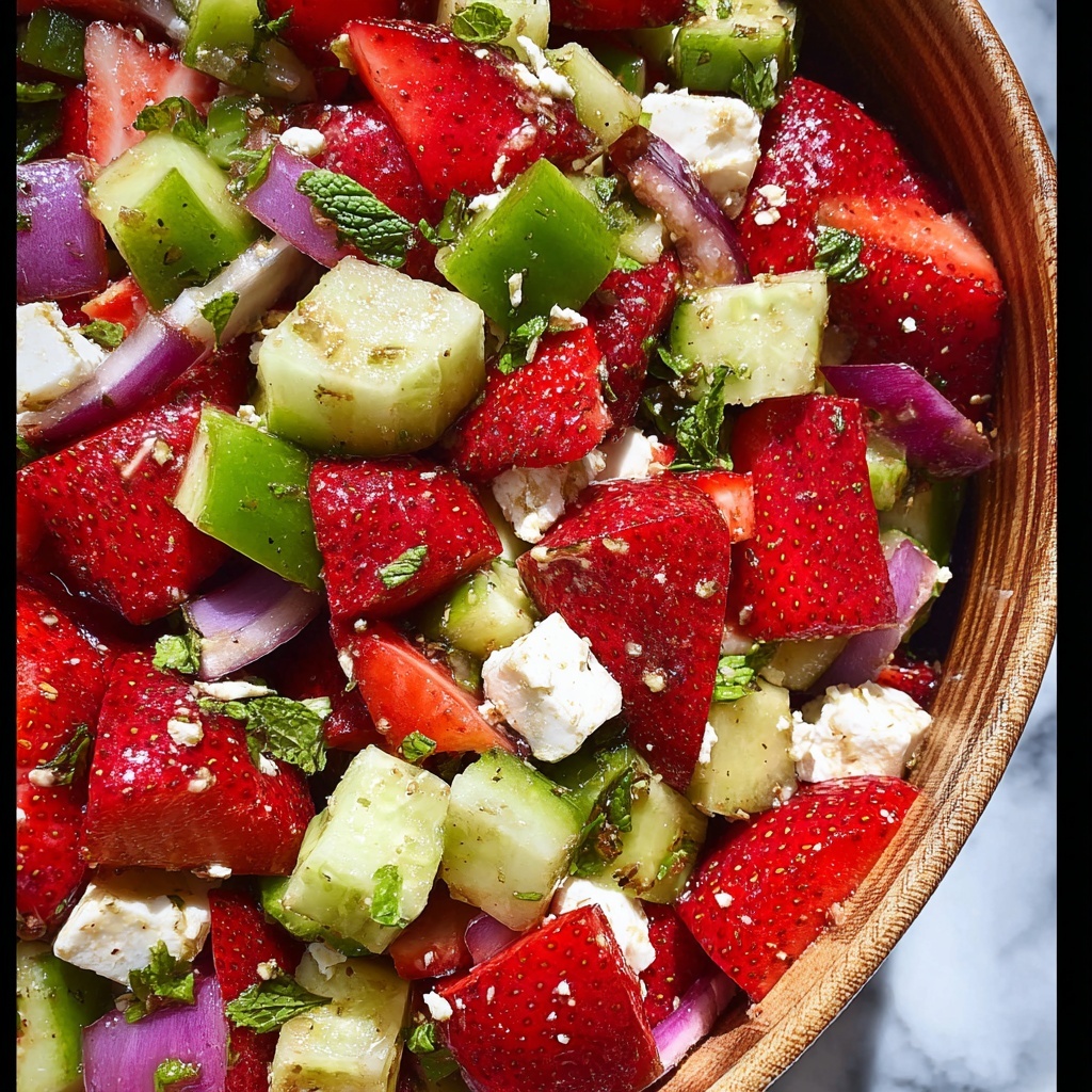 Strawberry Cucumber Salad with Feta and Mint Recipe - Recipe Image