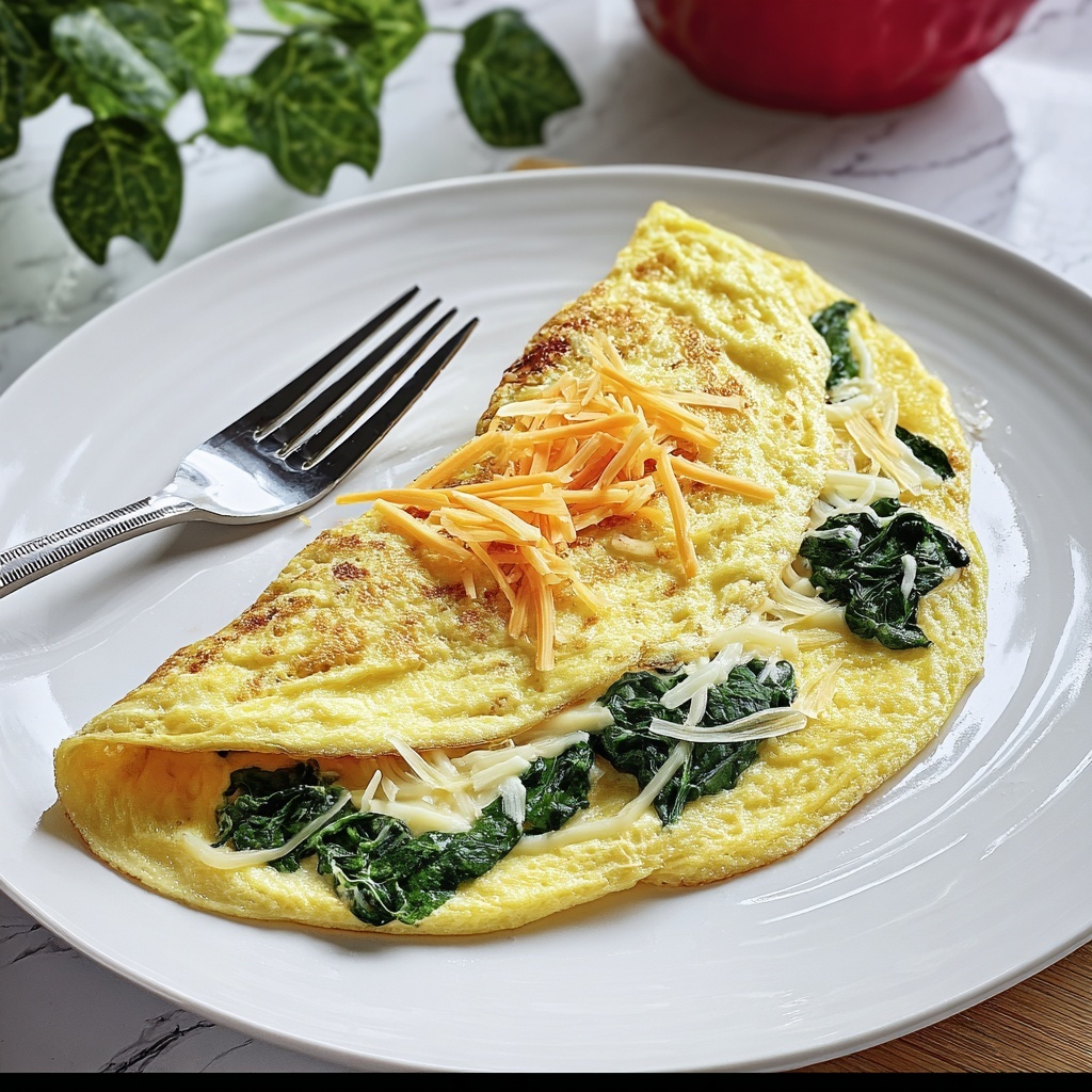 Spinach & Cheese Omelette Recipe - Recipe Image
