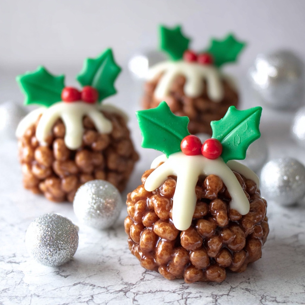 Rice Krispie Christmas Puddings Recipe - Recipe Image