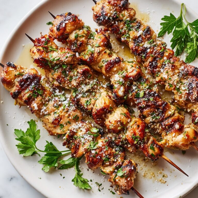 Garlic Parmesan Chicken Skewers Recipe