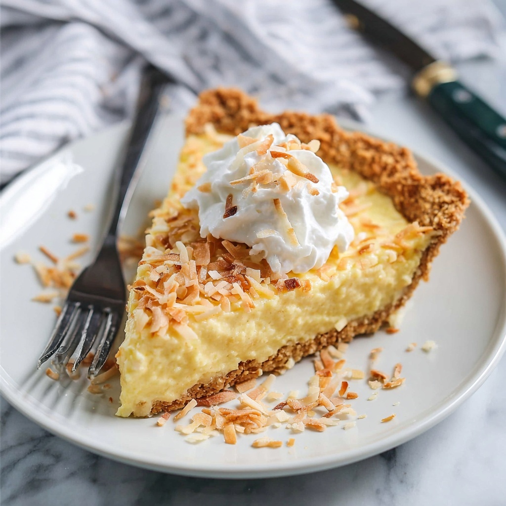 Coconut Custard Pie Recipe - Recipe Image