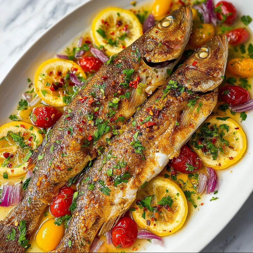 Easy Mediterranean Baked Mackerel Fish Recipe - Recipe Image