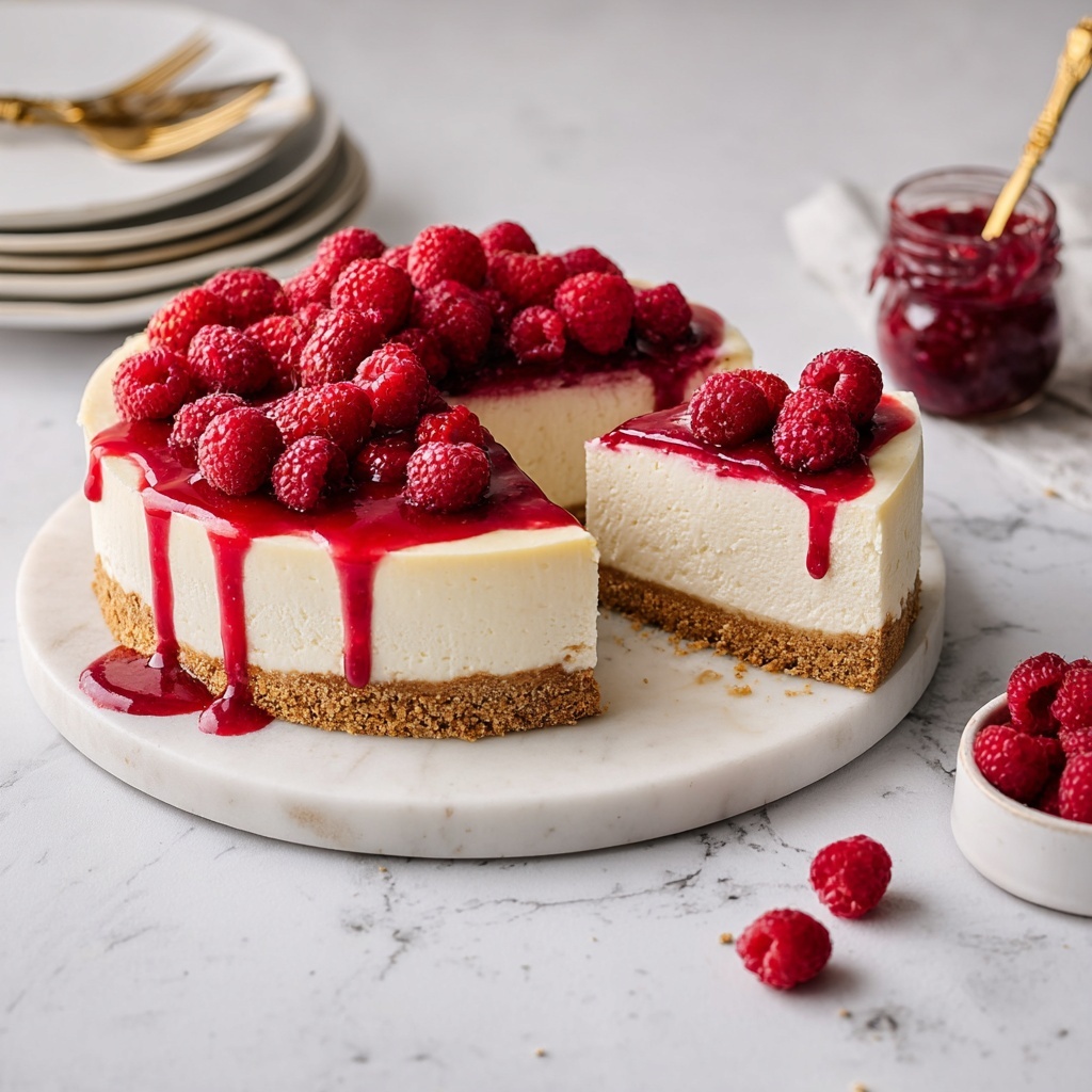 No-Bake Raspberry Cheesecake Recipe - Recipe Image
