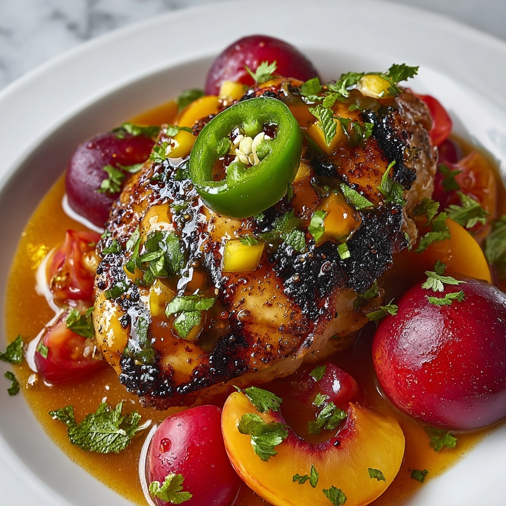 Jalapeño Peach Chicken Recipe - Recipe Image