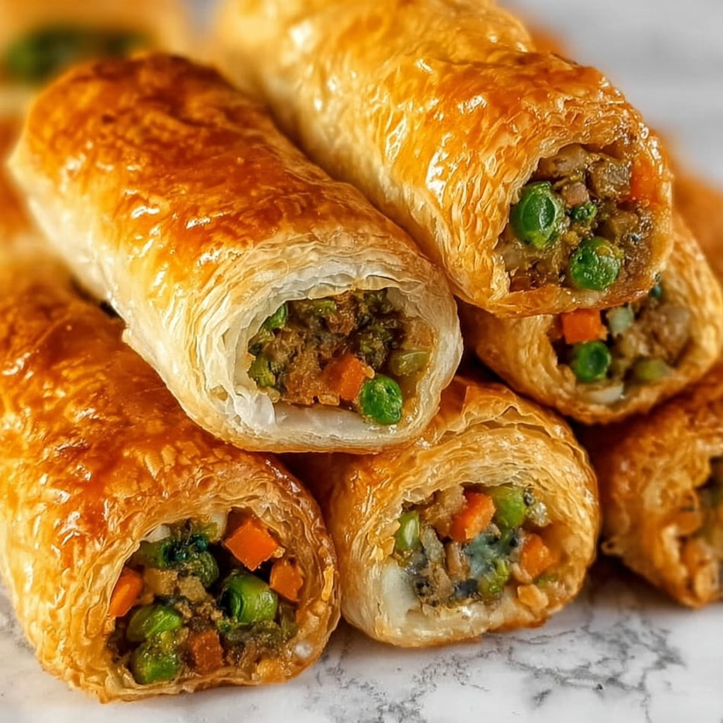 Cheesy Baked Vegetable Rolls Recipe - Recipe Image