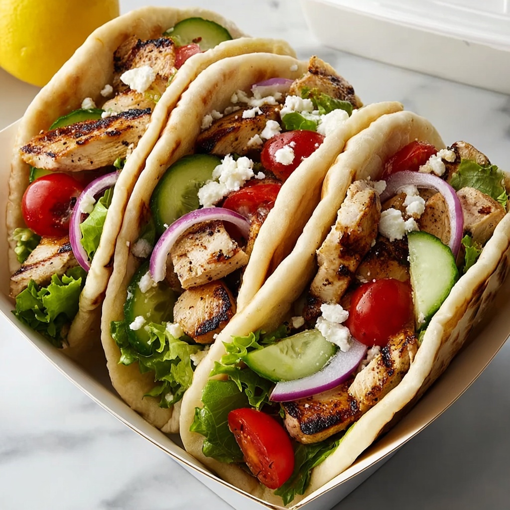 Grilled Chicken Pitas with Cucumber Yogurt Sauce Recipe - Recipe Image