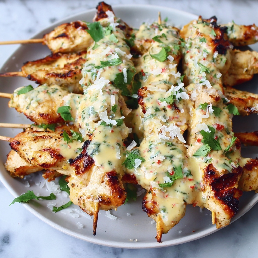 Garlic Parmesan Chicken Skewers - Recipe Image