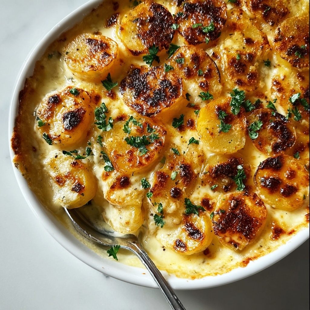 Dad’s Creamy & Cheesy Au Gratin Potatoes Recipe - Recipe Image