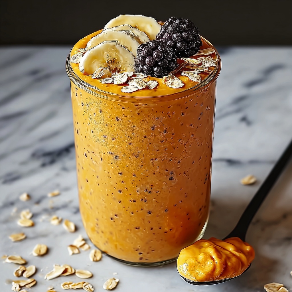 Golden Turmeric Latte Overnight Oats for a Bright Morning Boost Recipe - Recipe Image