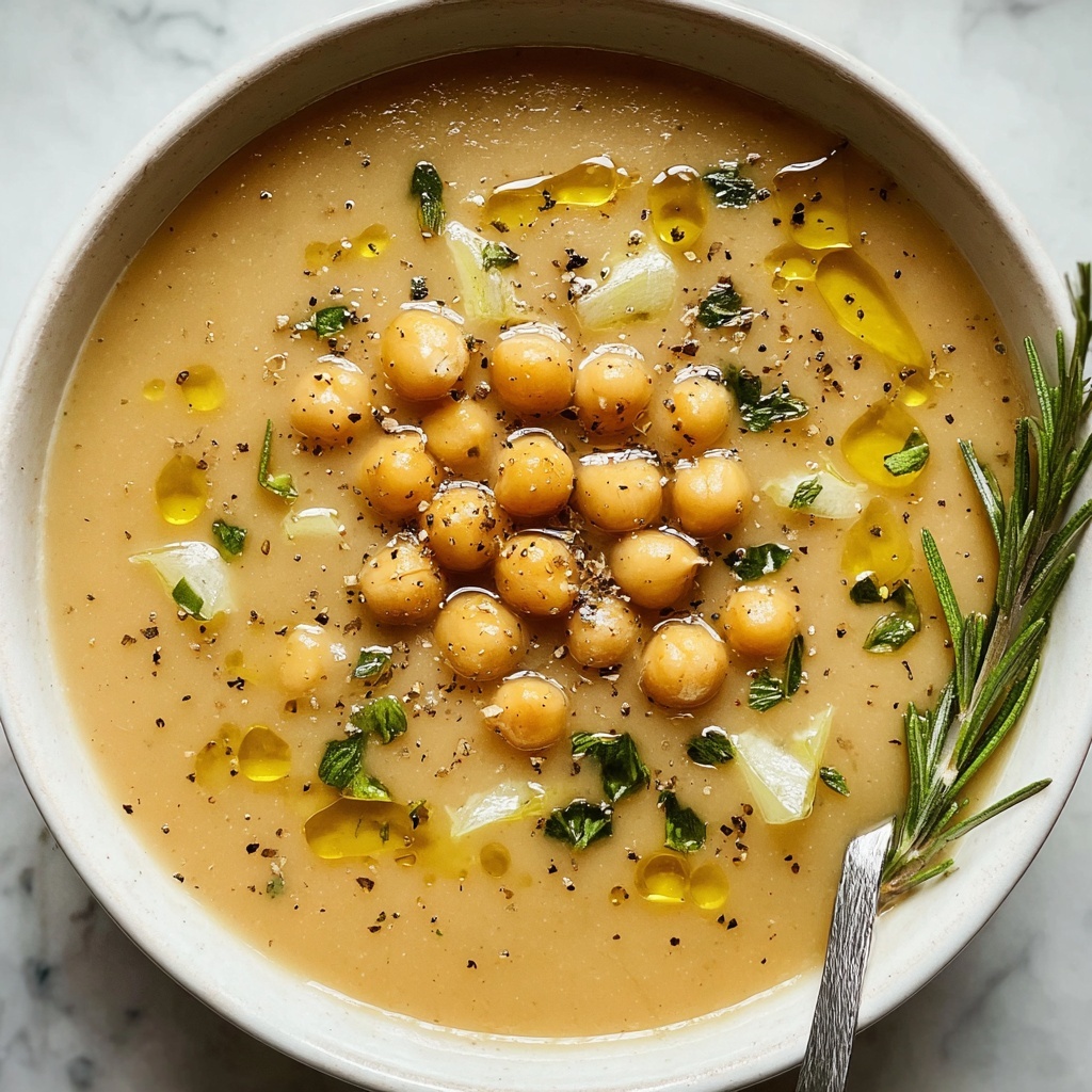 Easy Garlic Chickpea Soup Recipe - Recipe Image