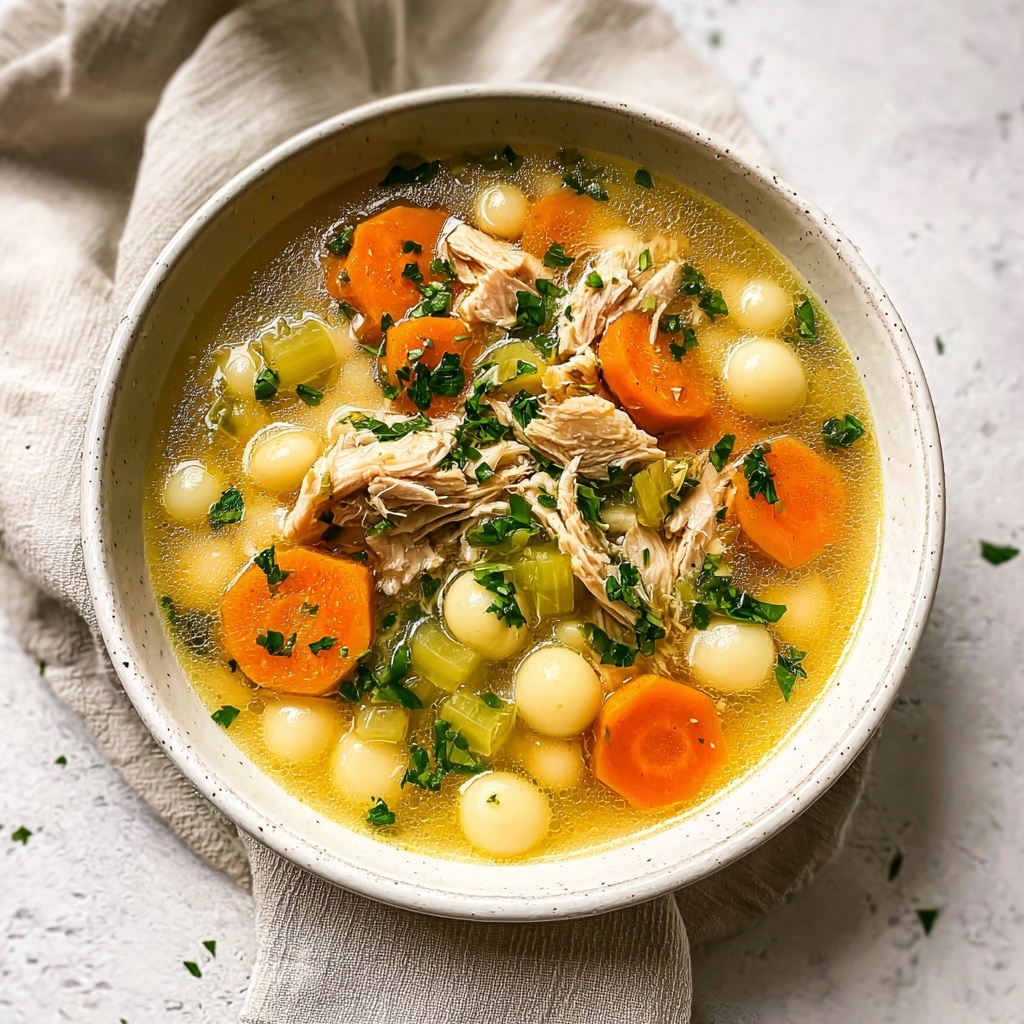 Leftover Turkey Soup with Couscous and Fresh Herbs Recipe - Recipe Image
