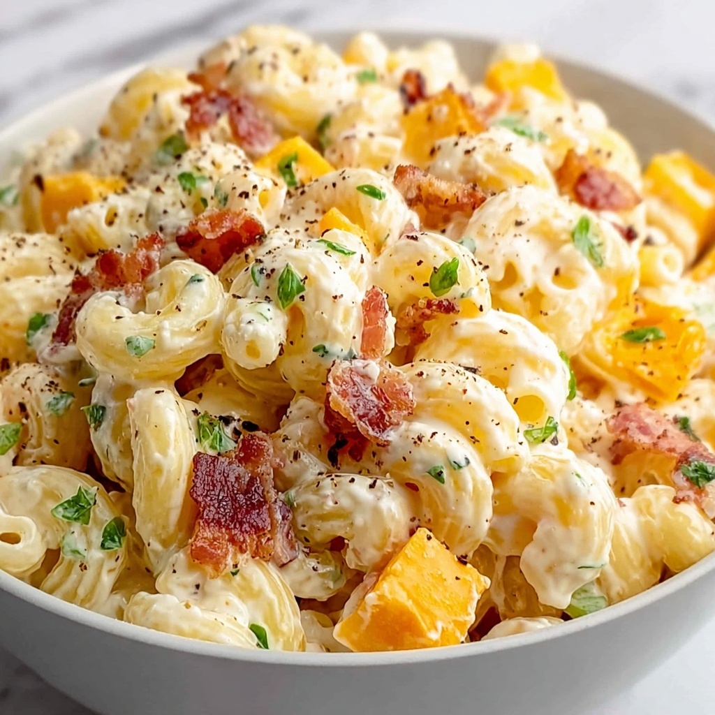 Bacon Cheddar Ranch Pasta Salad: A Creamy Crowd-Pleaser Recipe - Recipe Image