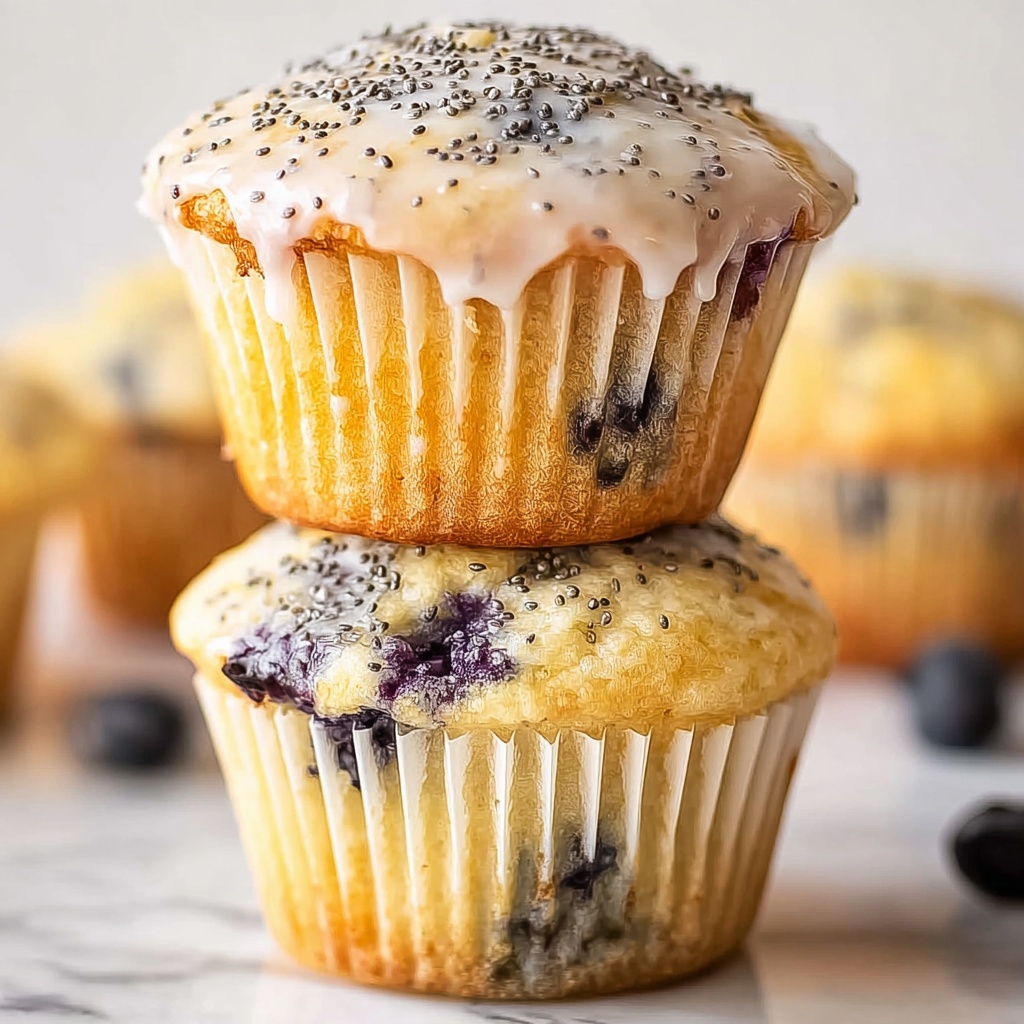 Sourdough Blueberry Lemon Poppy Seed Muffins Recipe - Recipe Image