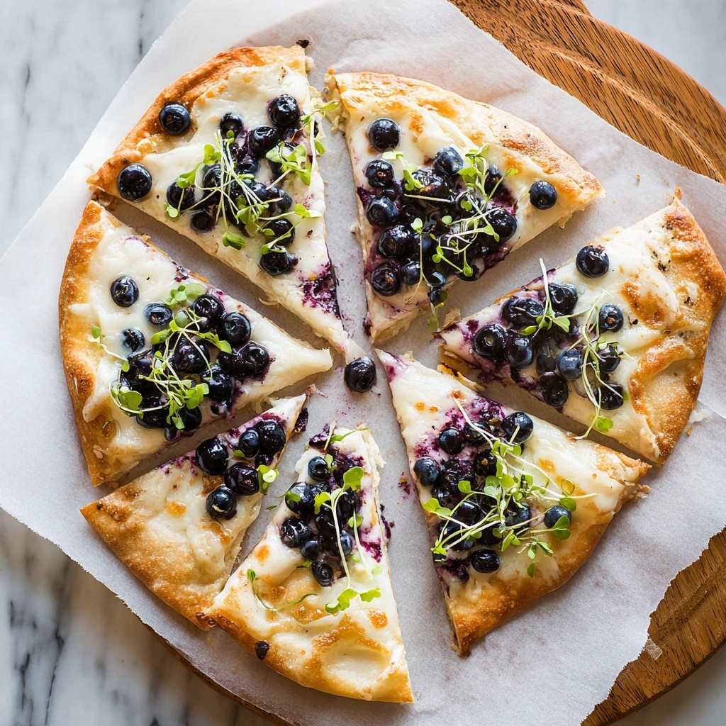 Blueberry, Feta and Honey-Caramelized Onion Naan Pizza Recipe - Recipe Image