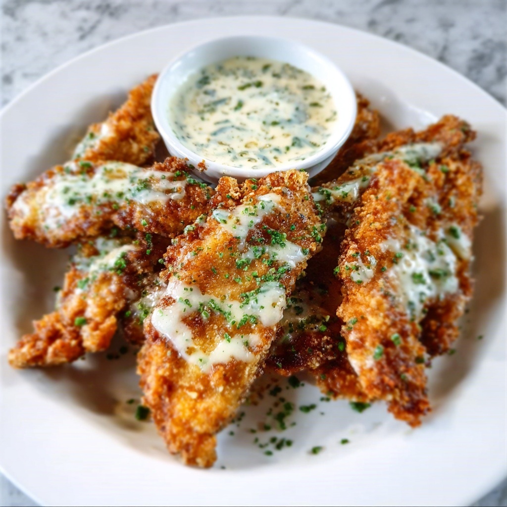 Crispy Parmesan Ranch Chicken Tenders Recipe - Recipe Image
