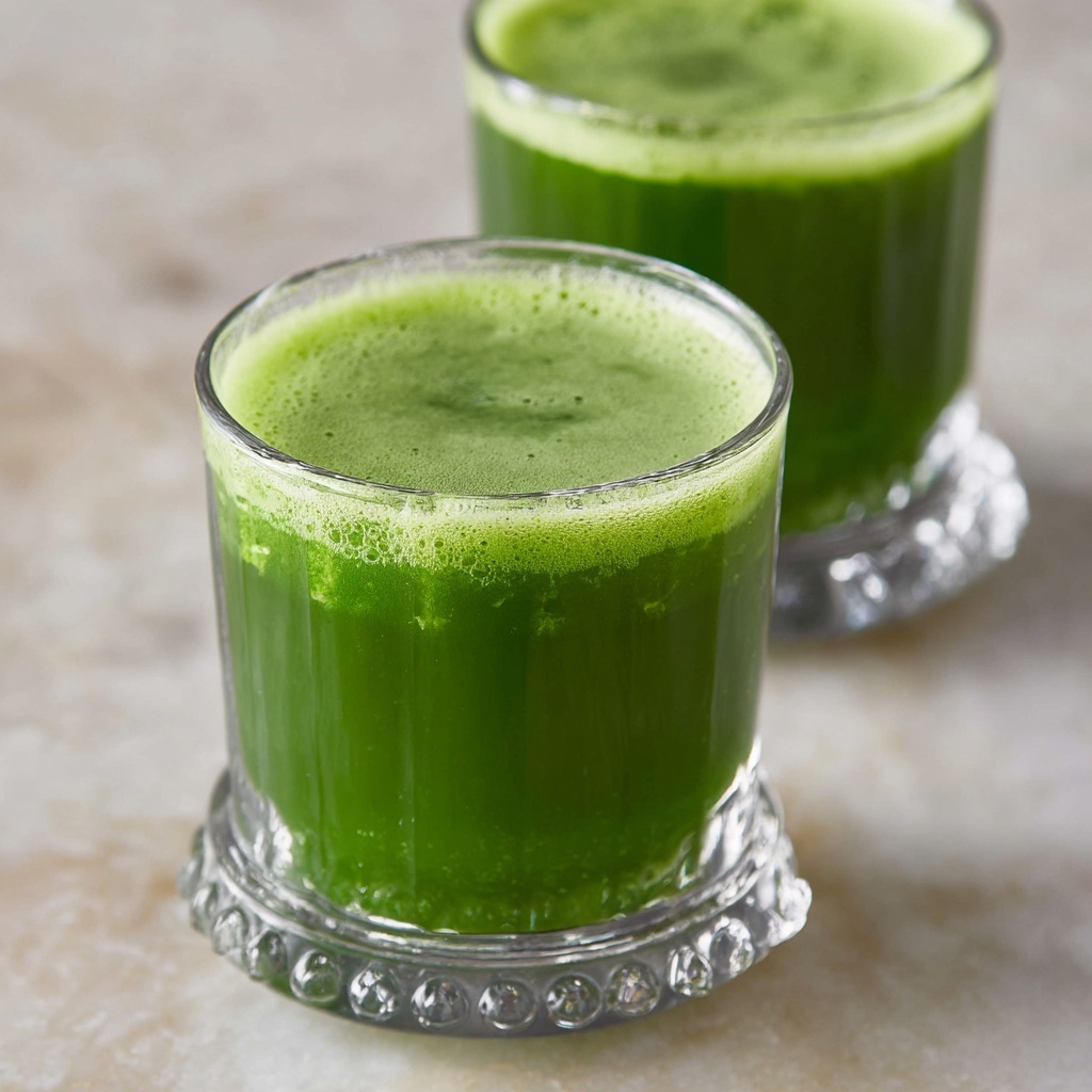 Green Juice Recipe with Kale, Apple, Celery, and Ginger Recipe - Recipe Image