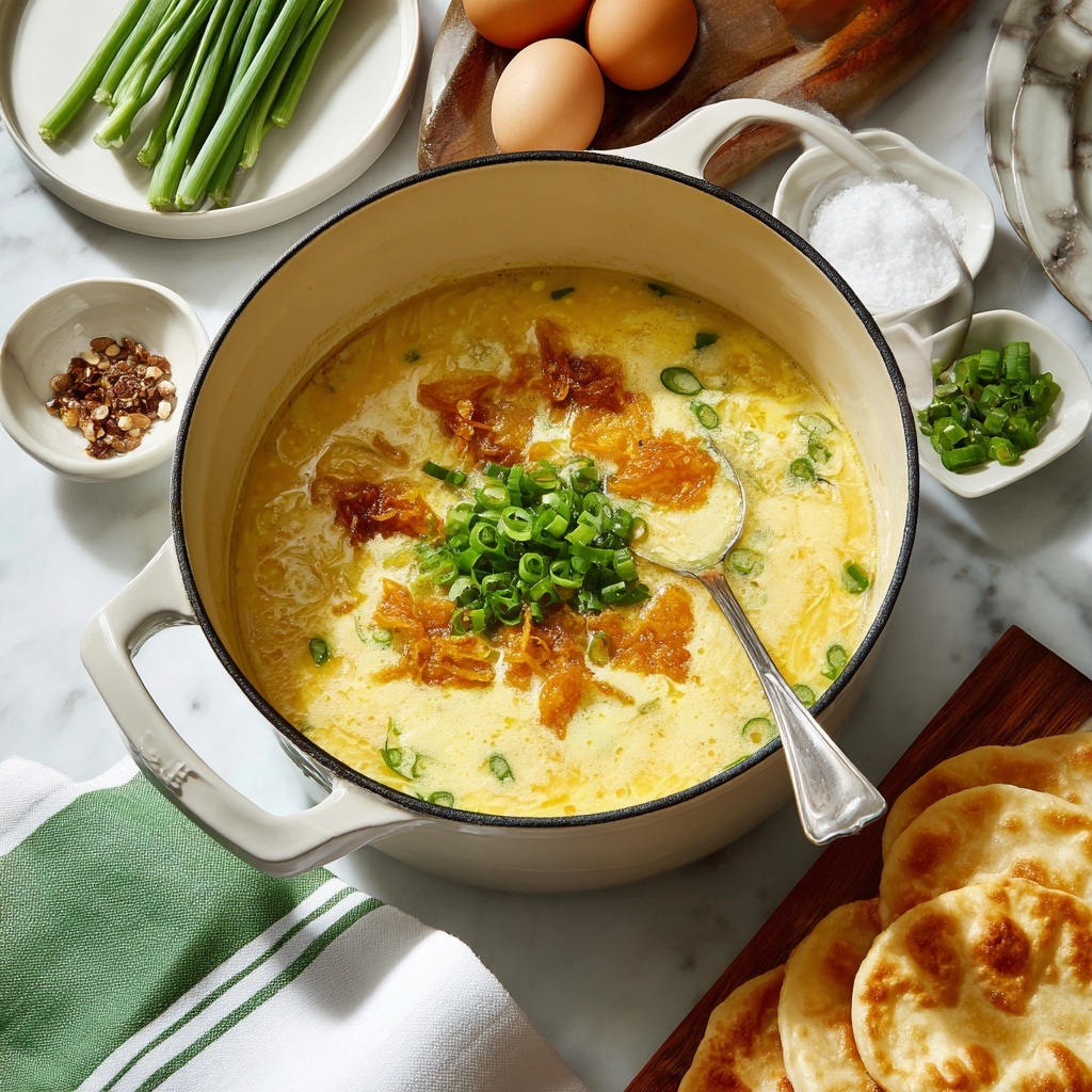 Egg Drop Soup with Crispy Wonton Strips Recipe - Recipe Image