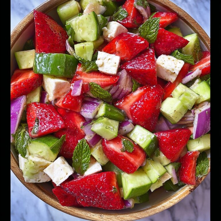 Strawberry Cucumber Salad with Feta and Mint Recipe