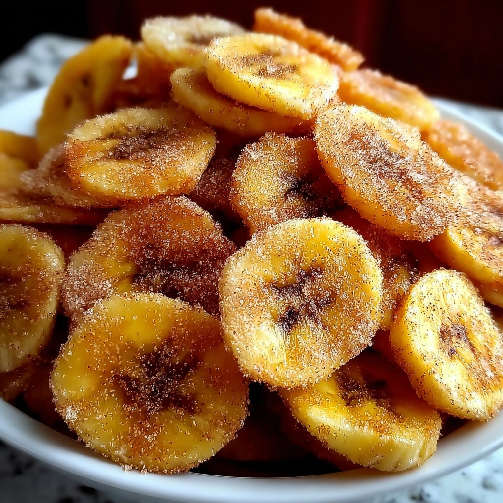 Cinnamon-Sugar Air Fryer Banana Chips Recipe - Recipe Image